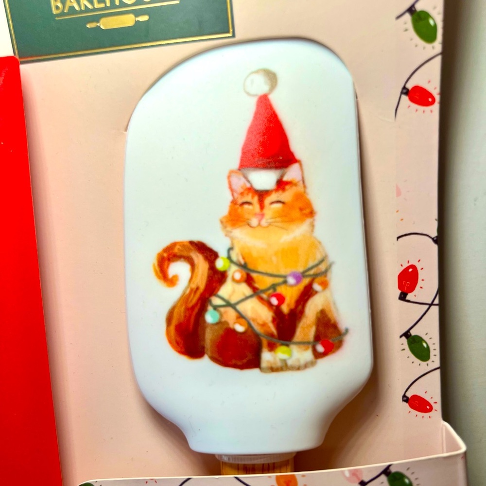 Christmas Kitty Cat Silicone Spatula w/ Long Food Scraper + Star Cookie Cutter
